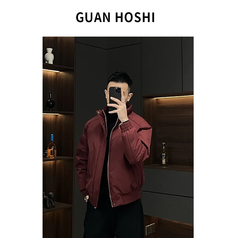 【冠什么希男装】冬季爆款新国标新年红羽绒服简约时尚外套3383