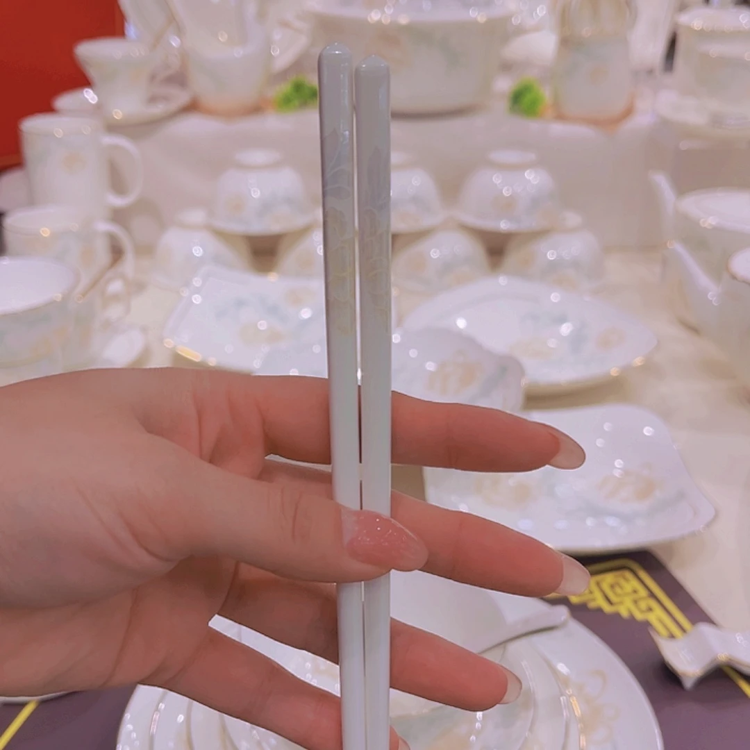瓷描金清雅骨瓷筷10双