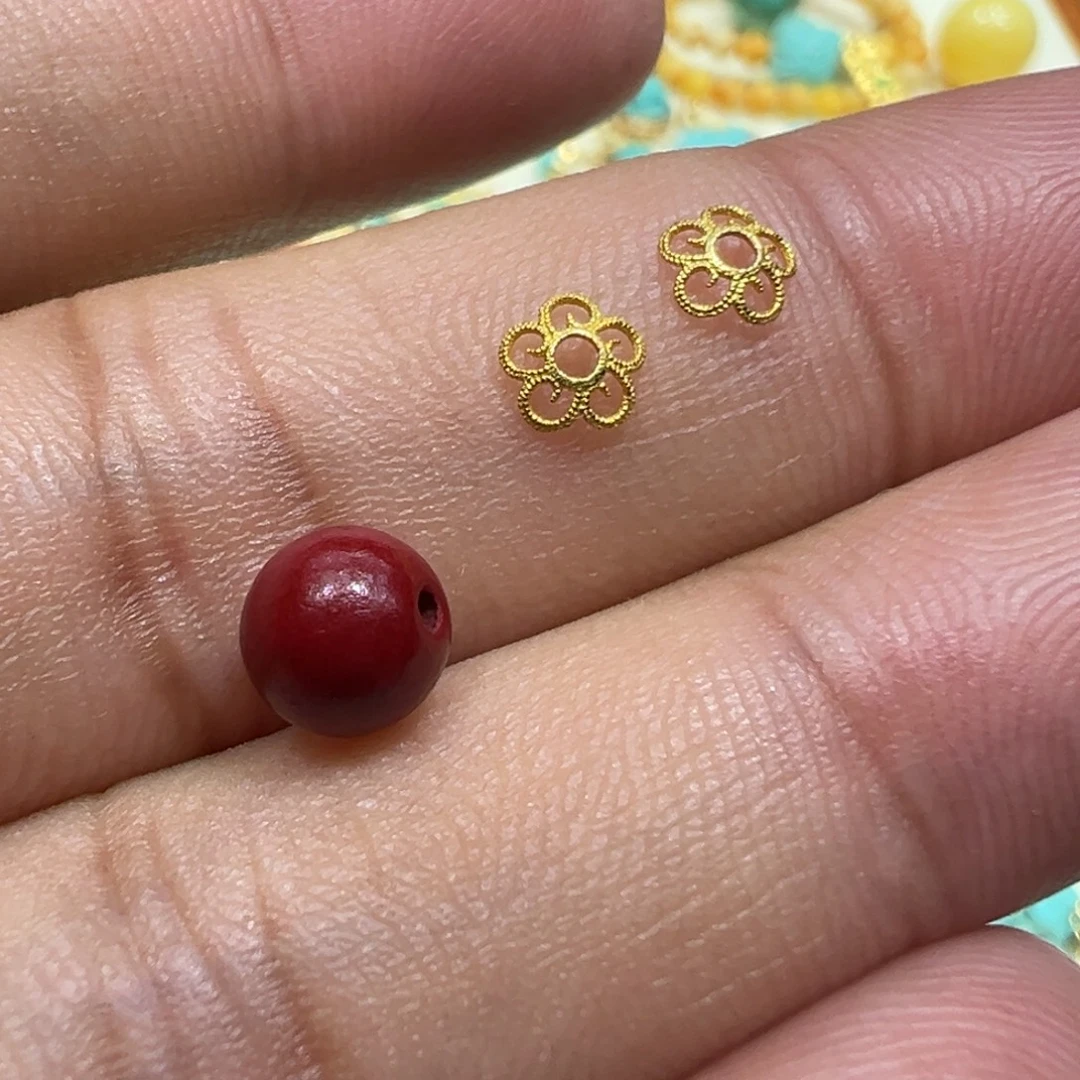 南红玛瑙18K金镶嵌颈饰