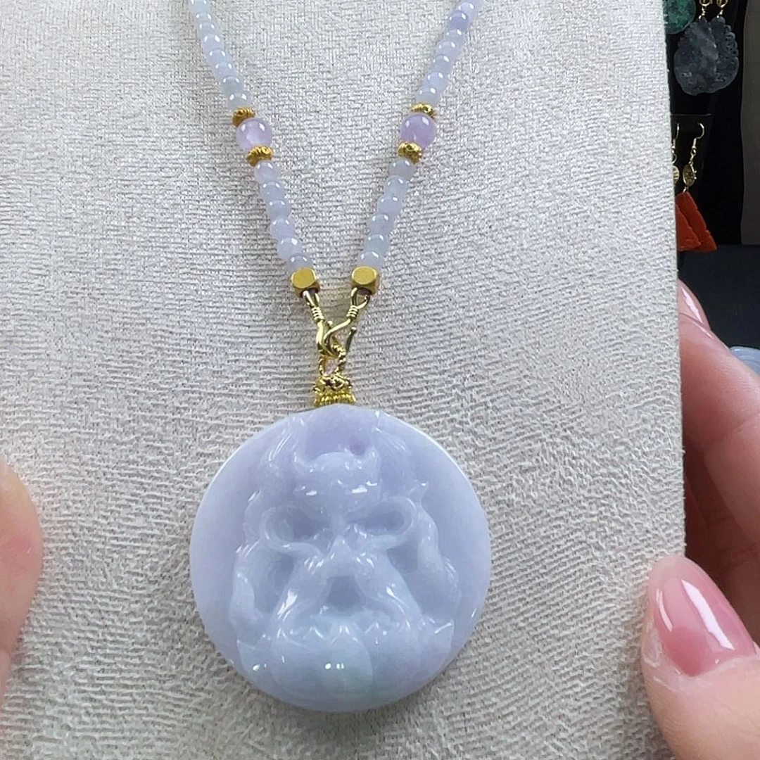 翡翠未镶嵌颈饰代编织