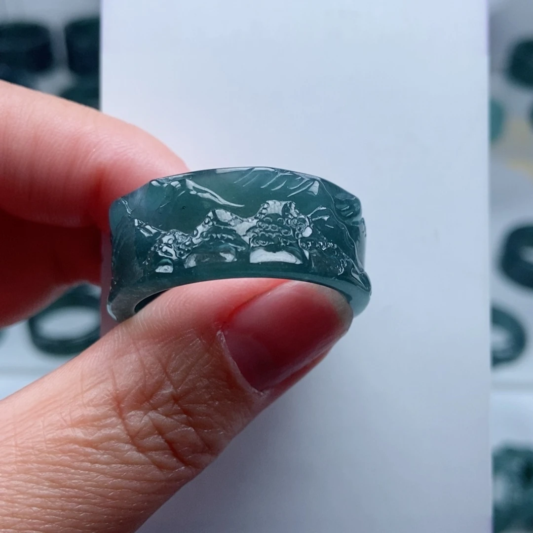 翡翠戒指未镶嵌烟****子翡翠
