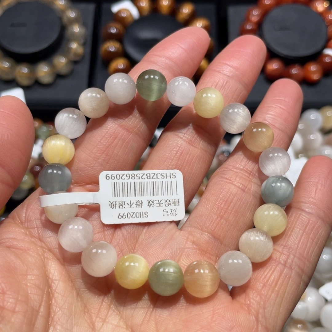 手链未镶嵌水晶彩兔毛9.1mm左右