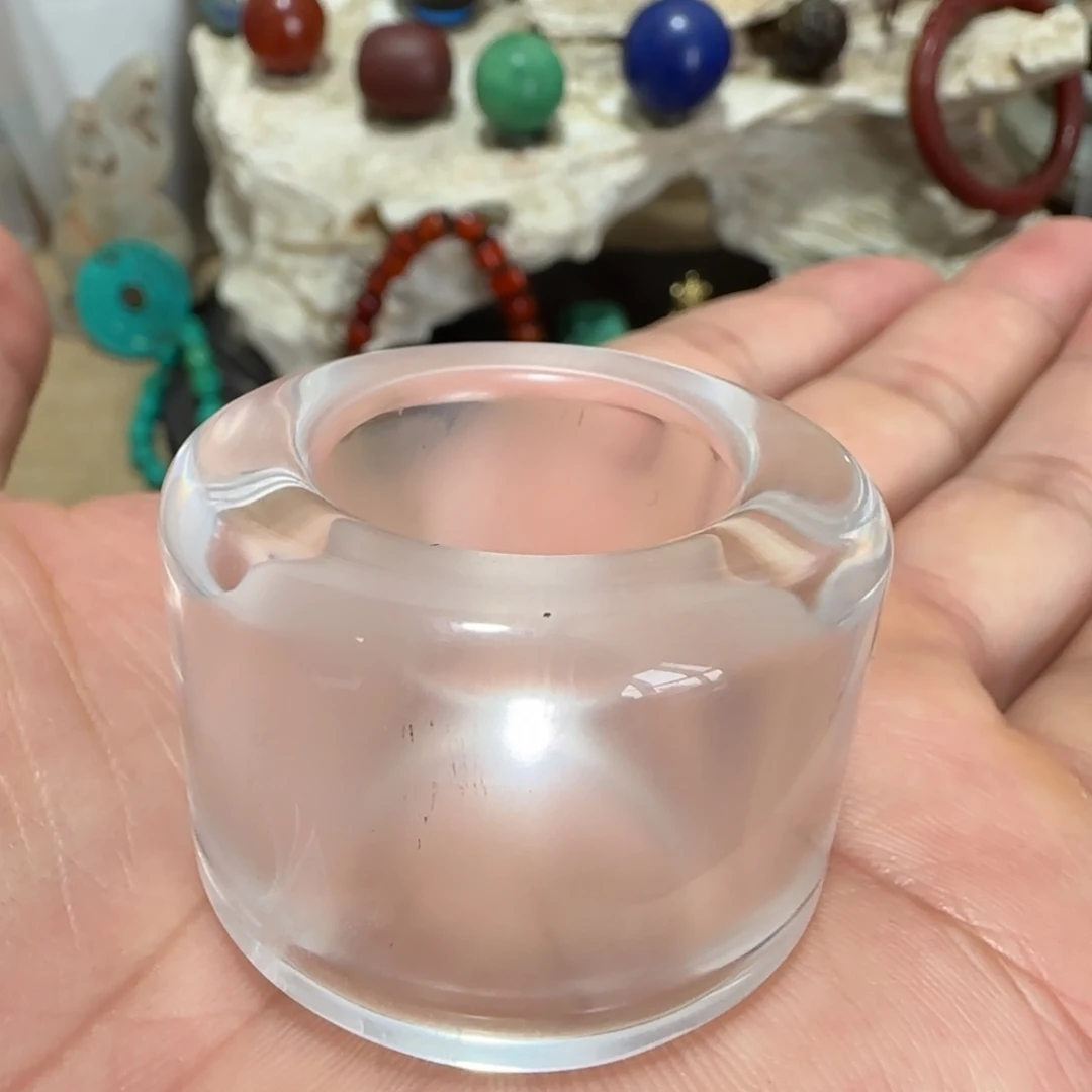 戒指未镶嵌烟晶水晶扳指珠子手串