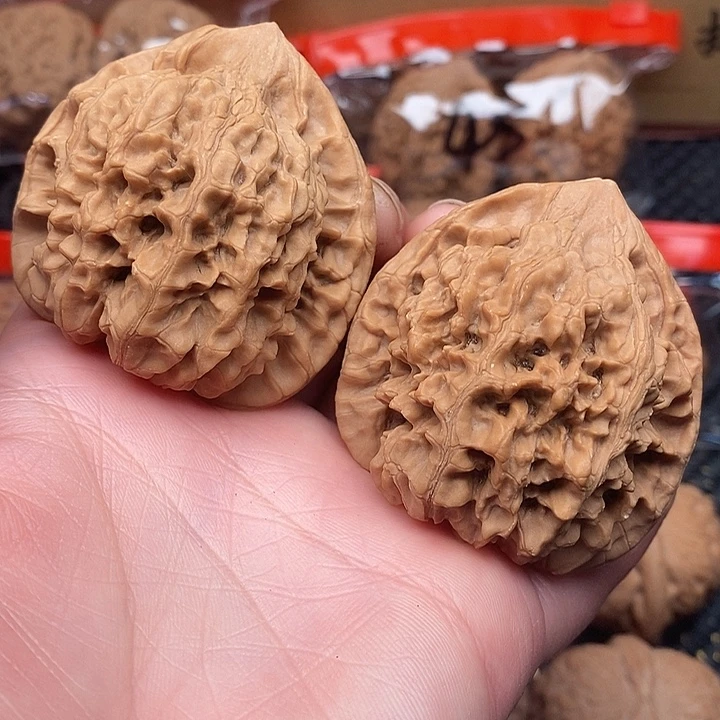 吊坠文玩核桃麒麟纹官帽原装