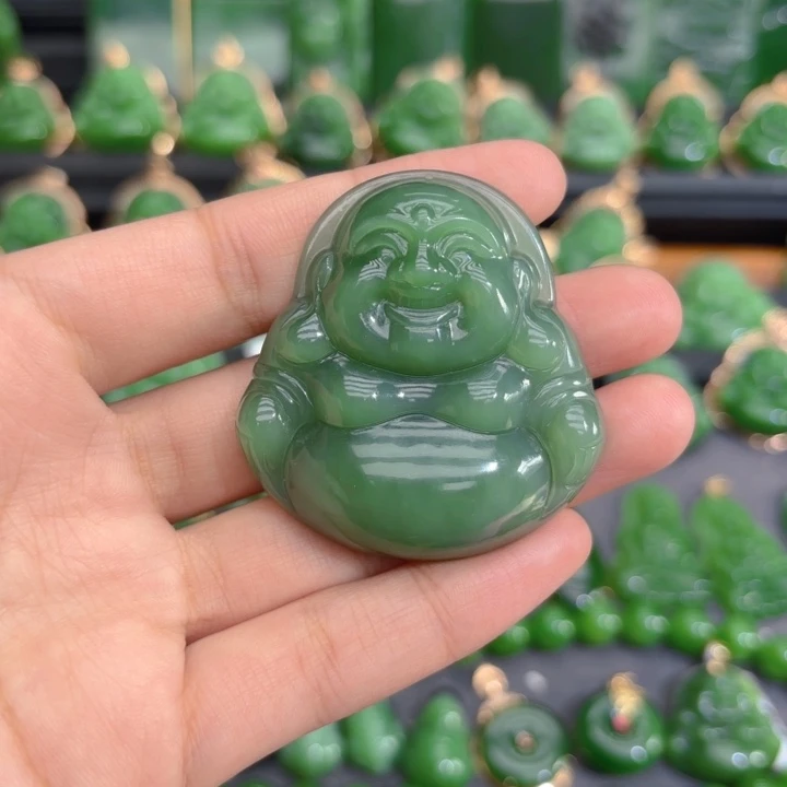 颈饰未镶嵌和田玉（碧玉）特价49m粉青，介意勿拍！