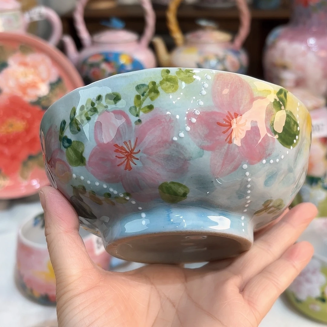 景德镇手绘高温釉下彩陶瓷茶具