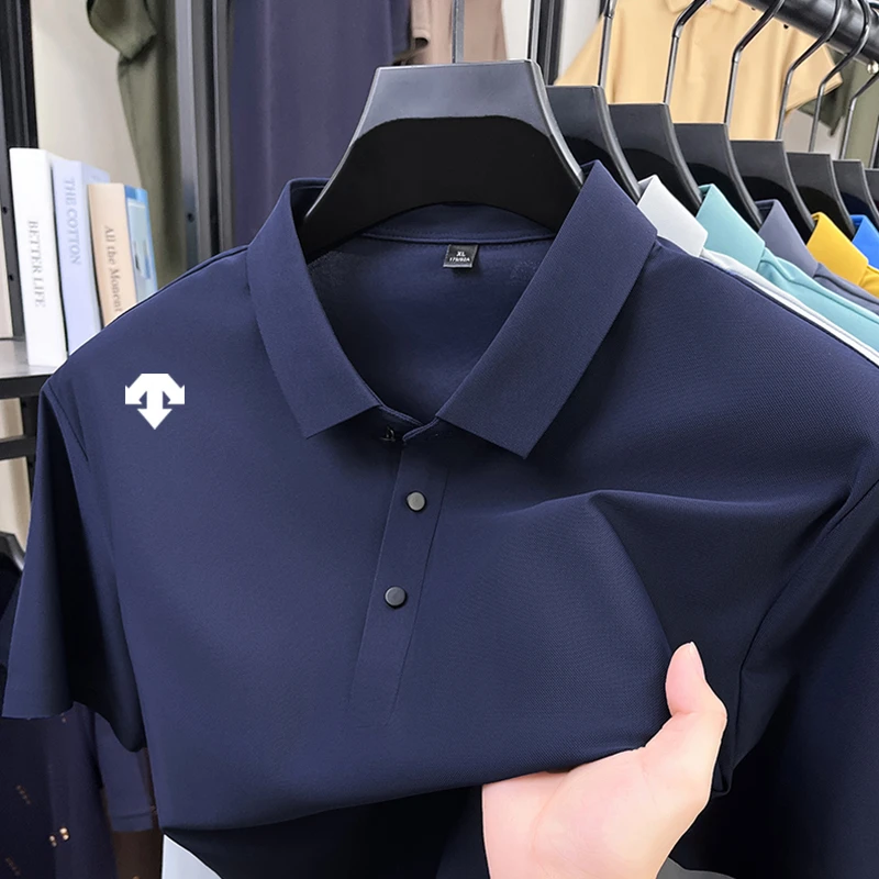 【海外撤柜·限购2单】夏季高档轻奢男士大码休闲翻领时尚短袖POLO衫