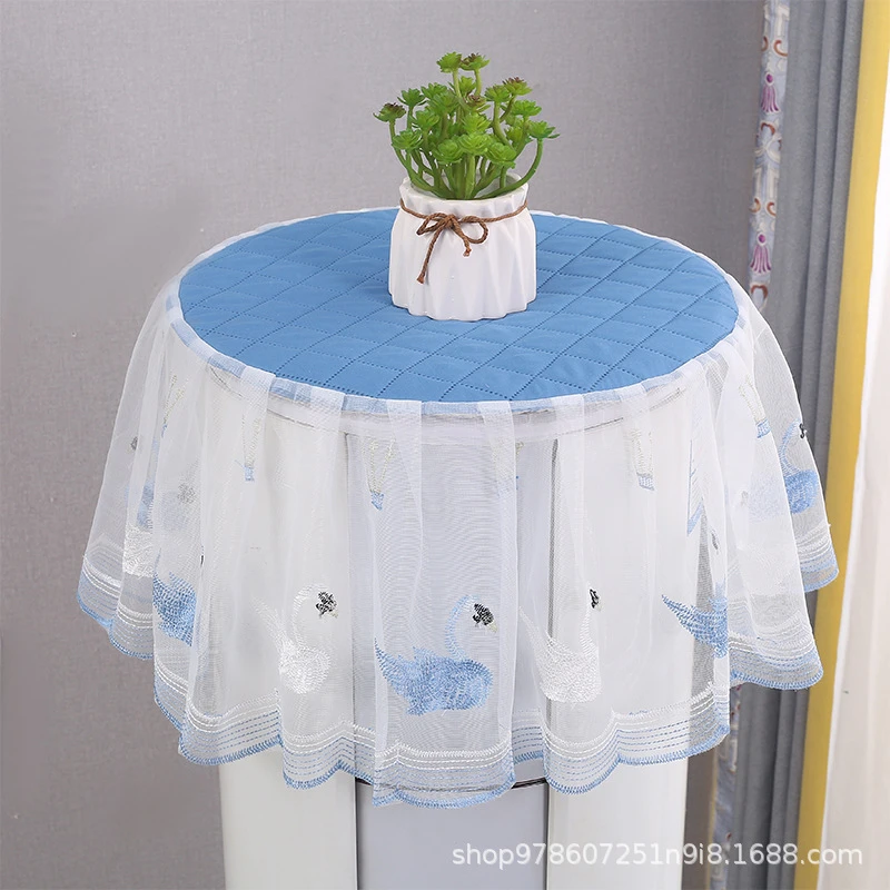 97N小清新柜机防尘罩空调装饰套免安装圆柱柜机盖布盖巾空调罩防