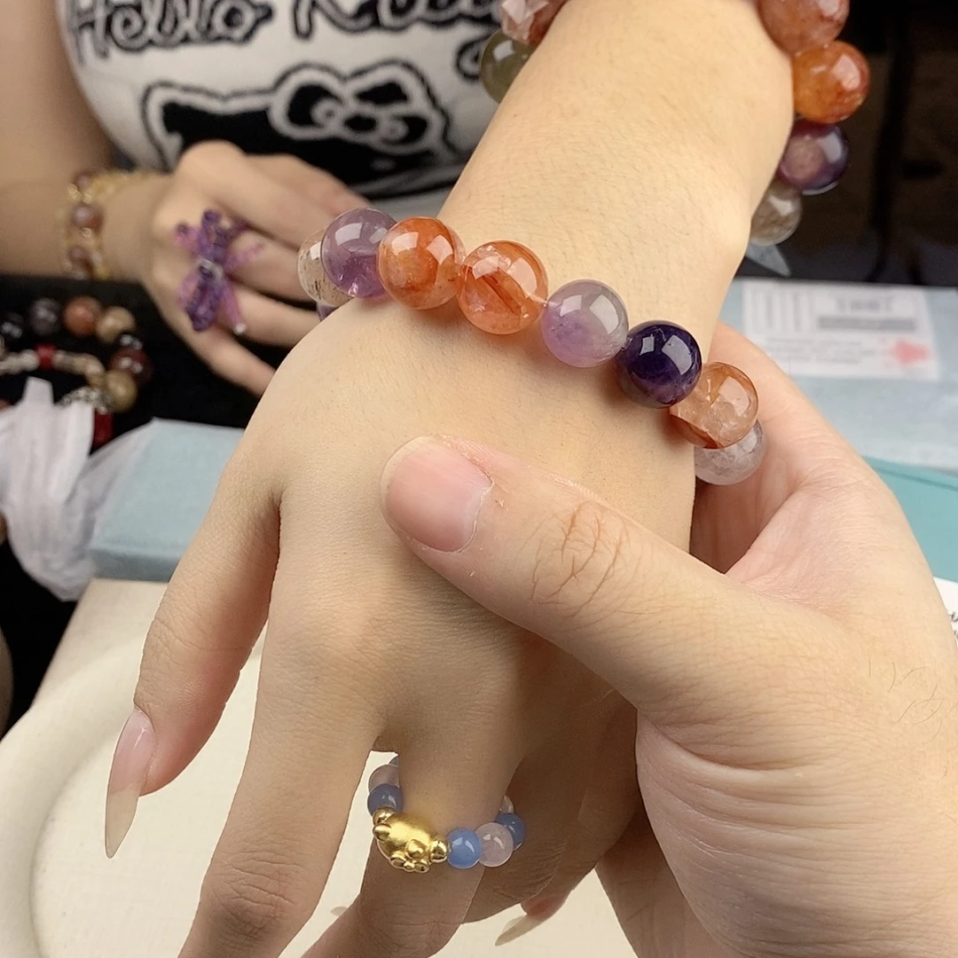 银S925镀金镶嵌水晶手链