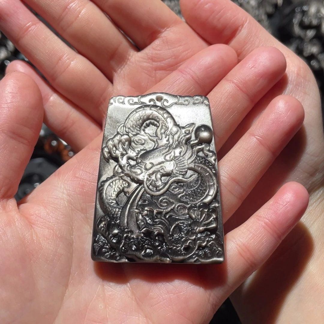 黑曜岩颈饰未镶嵌R****✨赠棉绳