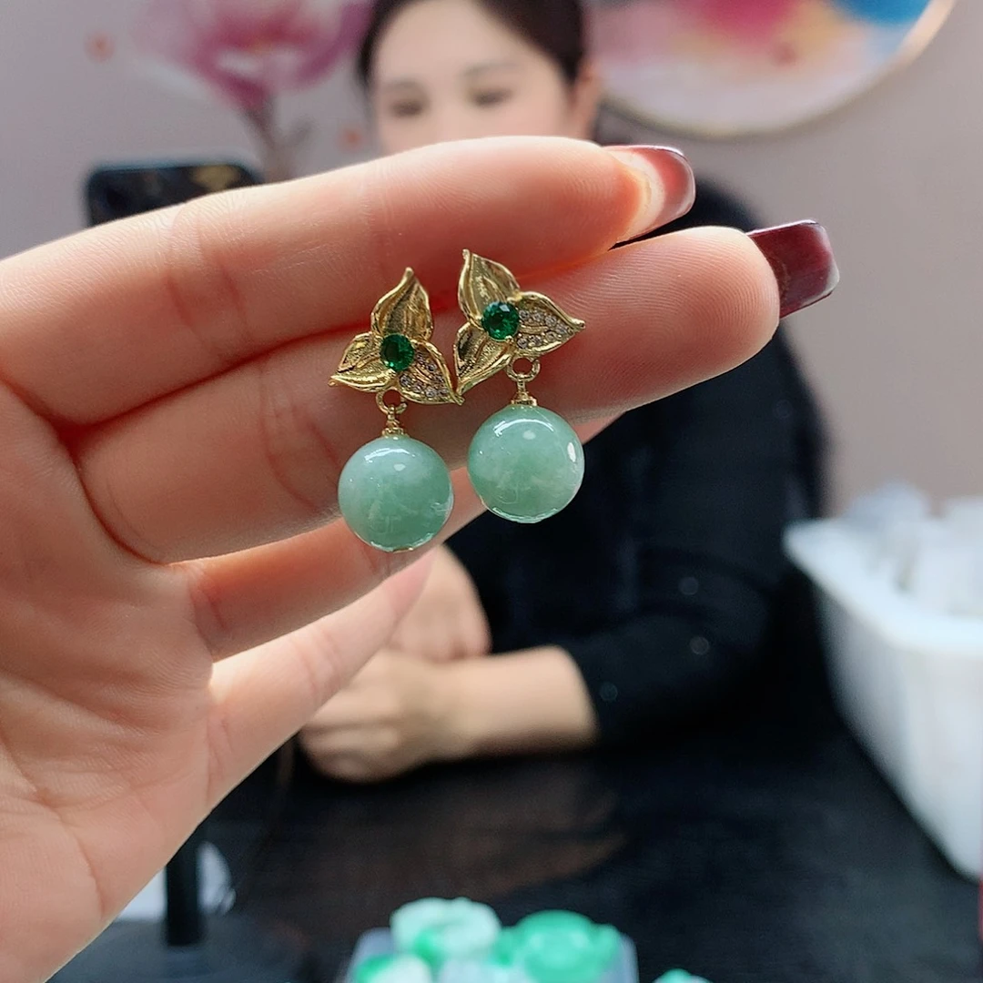 【闪购商品】翡翠耳饰未镶嵌，