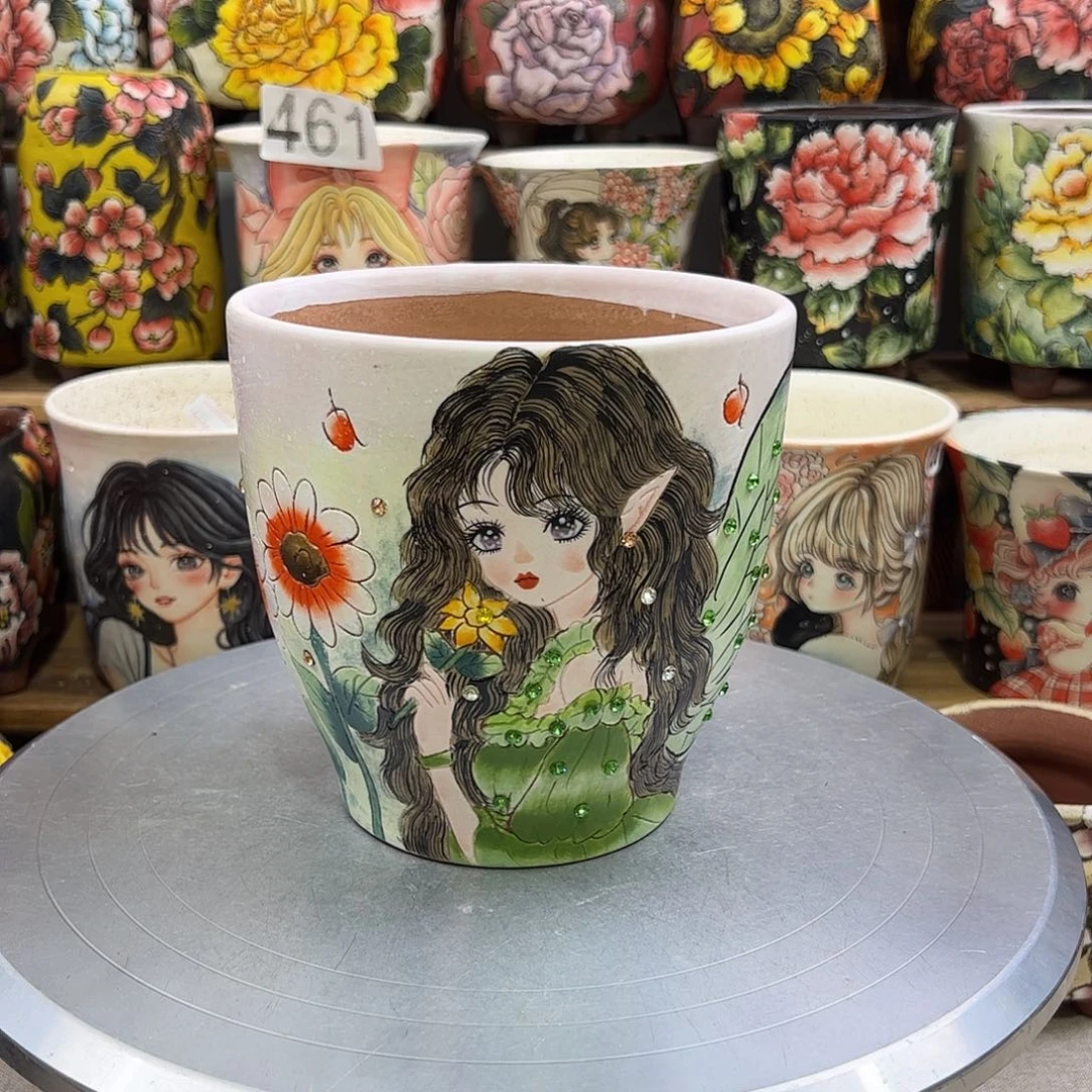 景德镇陶瓷花盆口13.5?****