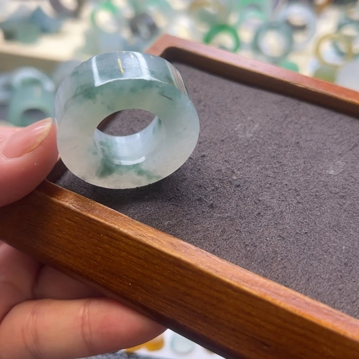 定制翡翠未镶嵌翡翠戒指18-36