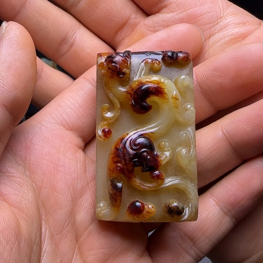 和田玉未镶嵌挂件老***了