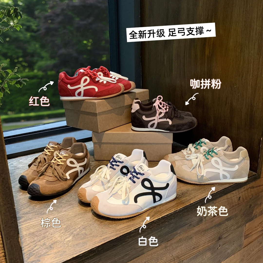 【sheii苏茵茵】7CM内增高版复古系带百搭休运动鞋女德训鞋E5109041