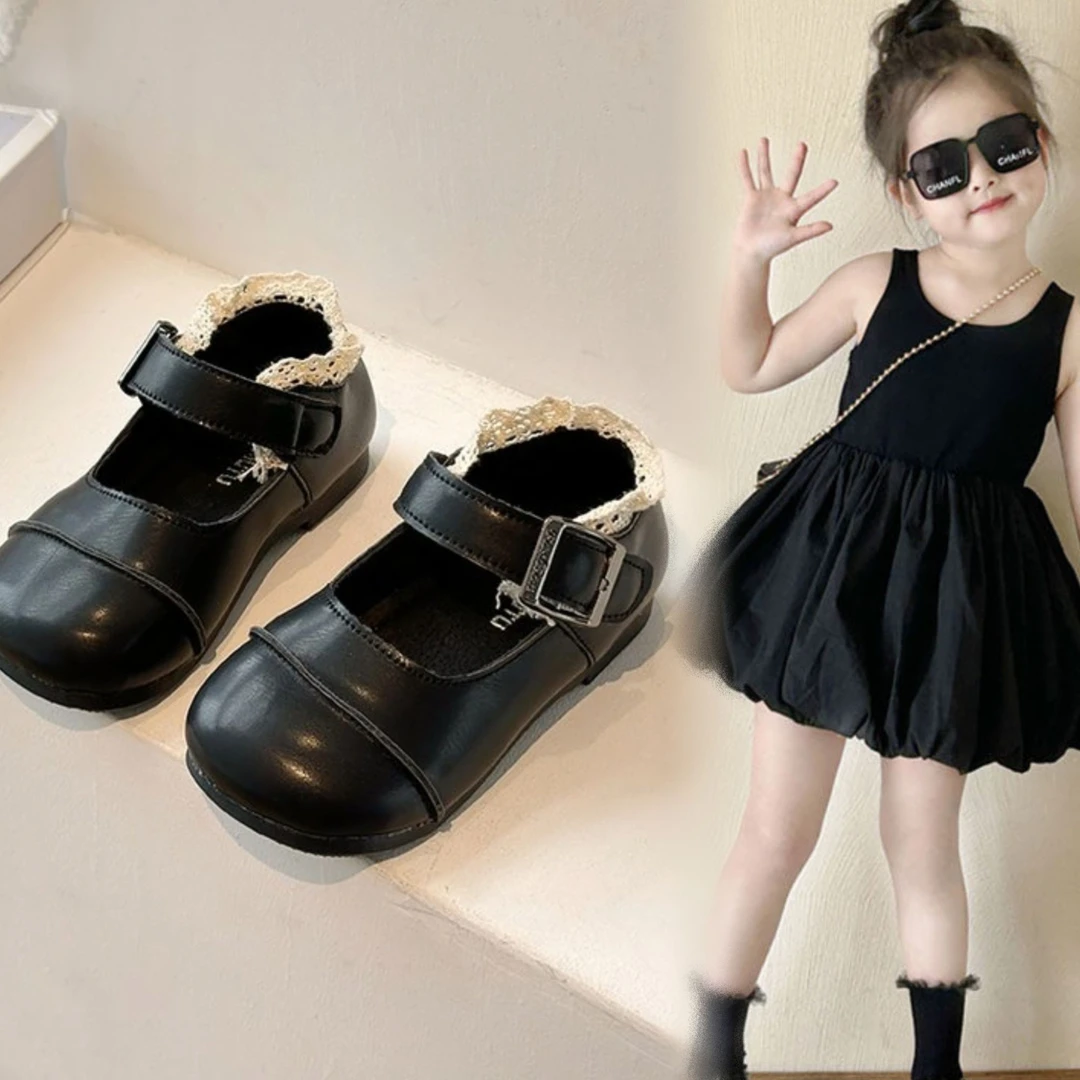 ABC 英伦小皮鞋2025新款春秋款女童洋气儿童公主鞋软底宝宝演出鞋