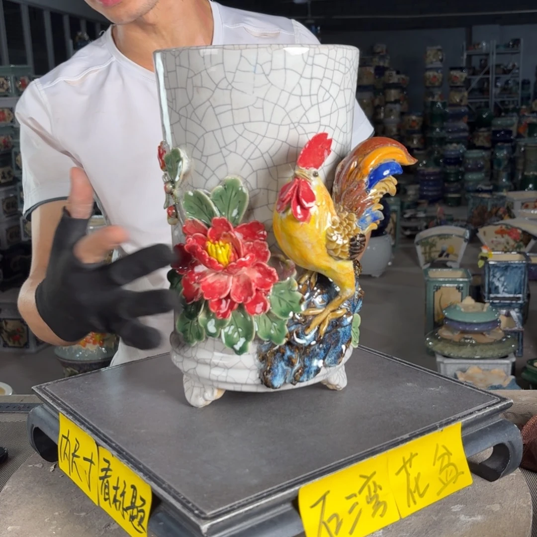 一风堂石湾花盆 内13*25