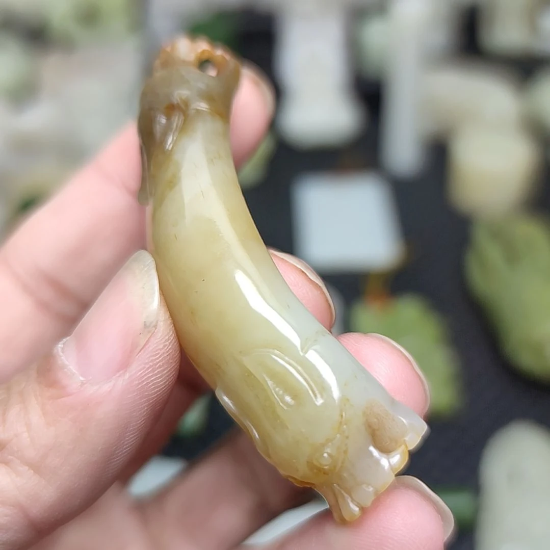 和田玉挂件未镶嵌海**浪