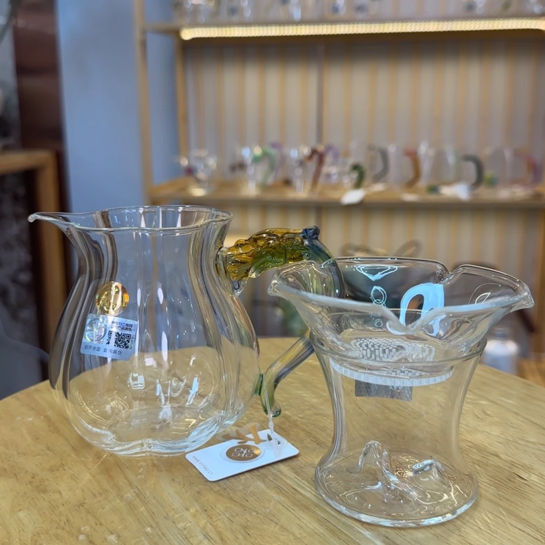 儒***玻璃手工艺品禾器锦隆公道杯迷翠➕观山茶漏激光