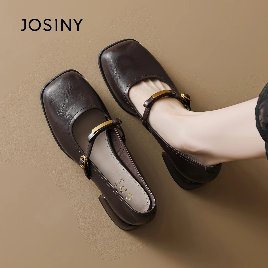 卓诗尼千金风玛丽珍鞋女2025秋季法式单鞋欧若动感风配裙子平底鞋