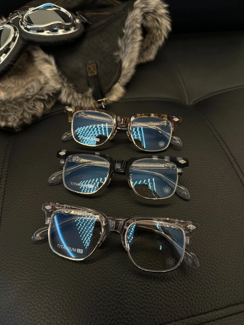 【vivi老板娘】重工平光防紫外线太阳镜钛合金树脂(男女同款) YJ06