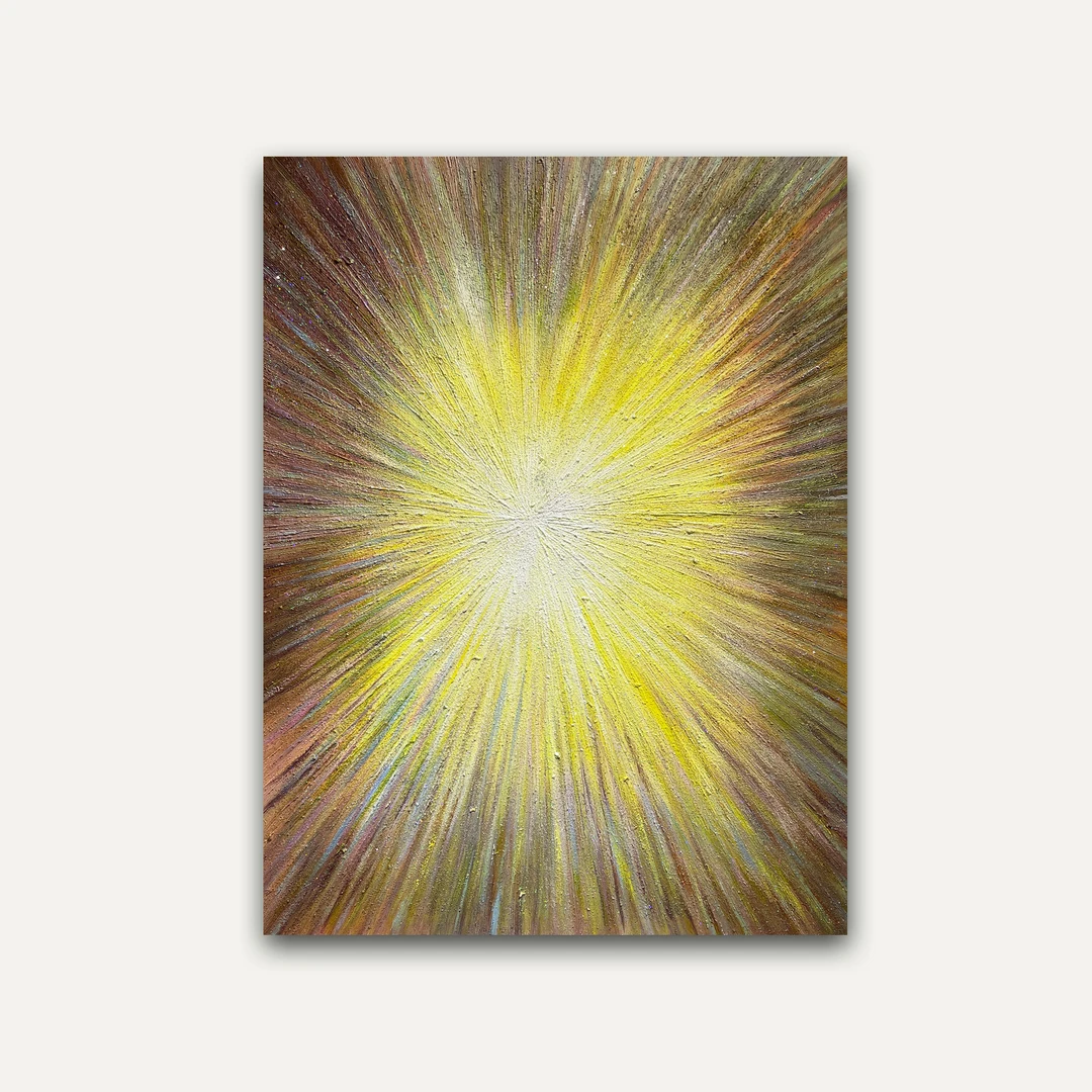 【极光】90*120抽象手绘油画客厅大幅高端肌理壁画玄关挂画