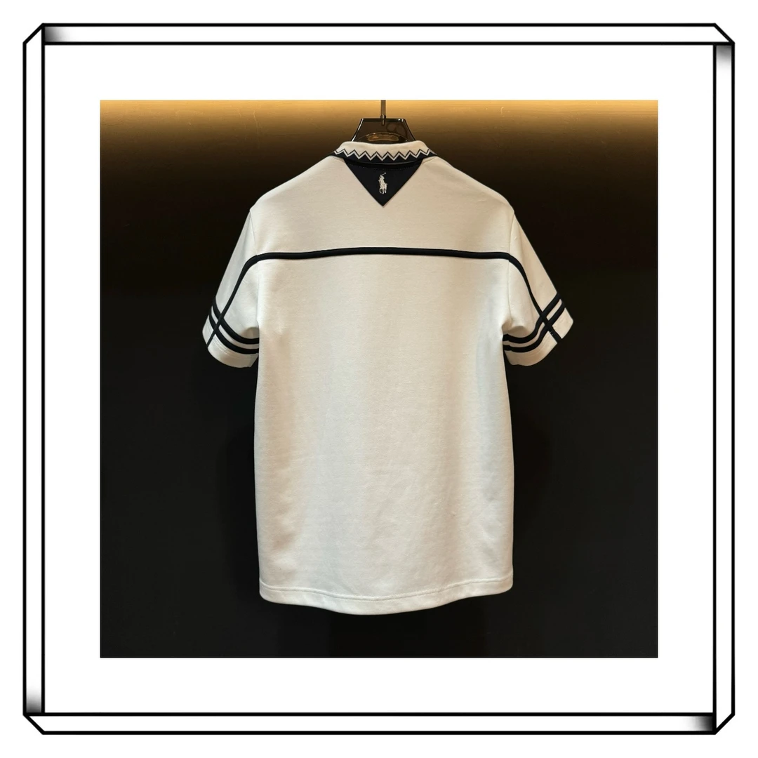 【涛涛-XU718短袖】25年鲨齿领刺绣走秀限定款男女同款短袖