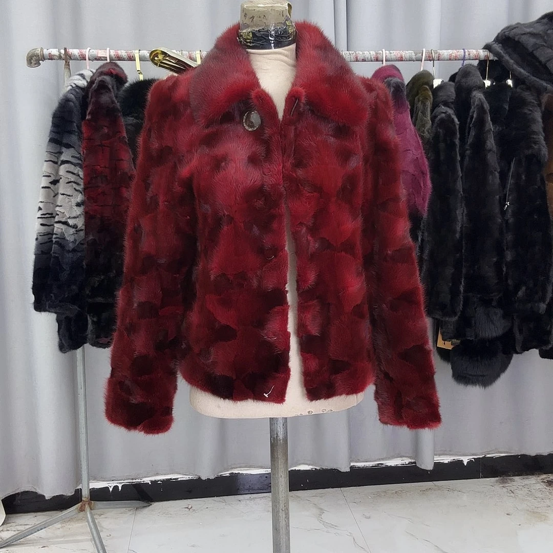 水貂拼貂真皮真毛