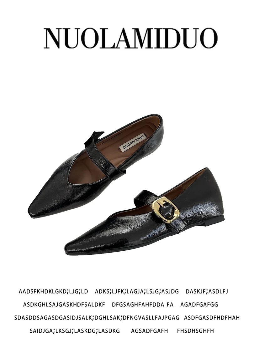 隐形内增高2025春季新款气质单鞋女时尚软底尖头浅口玛丽珍女单鞋