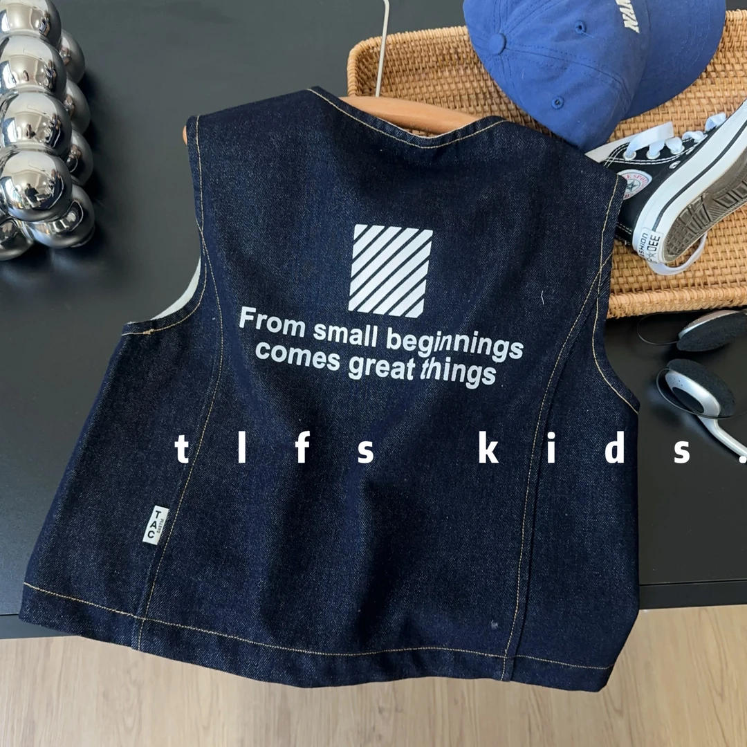 童例「坎肩明线外套」春季儿童潮流休闲百搭韩版男童中性夹克