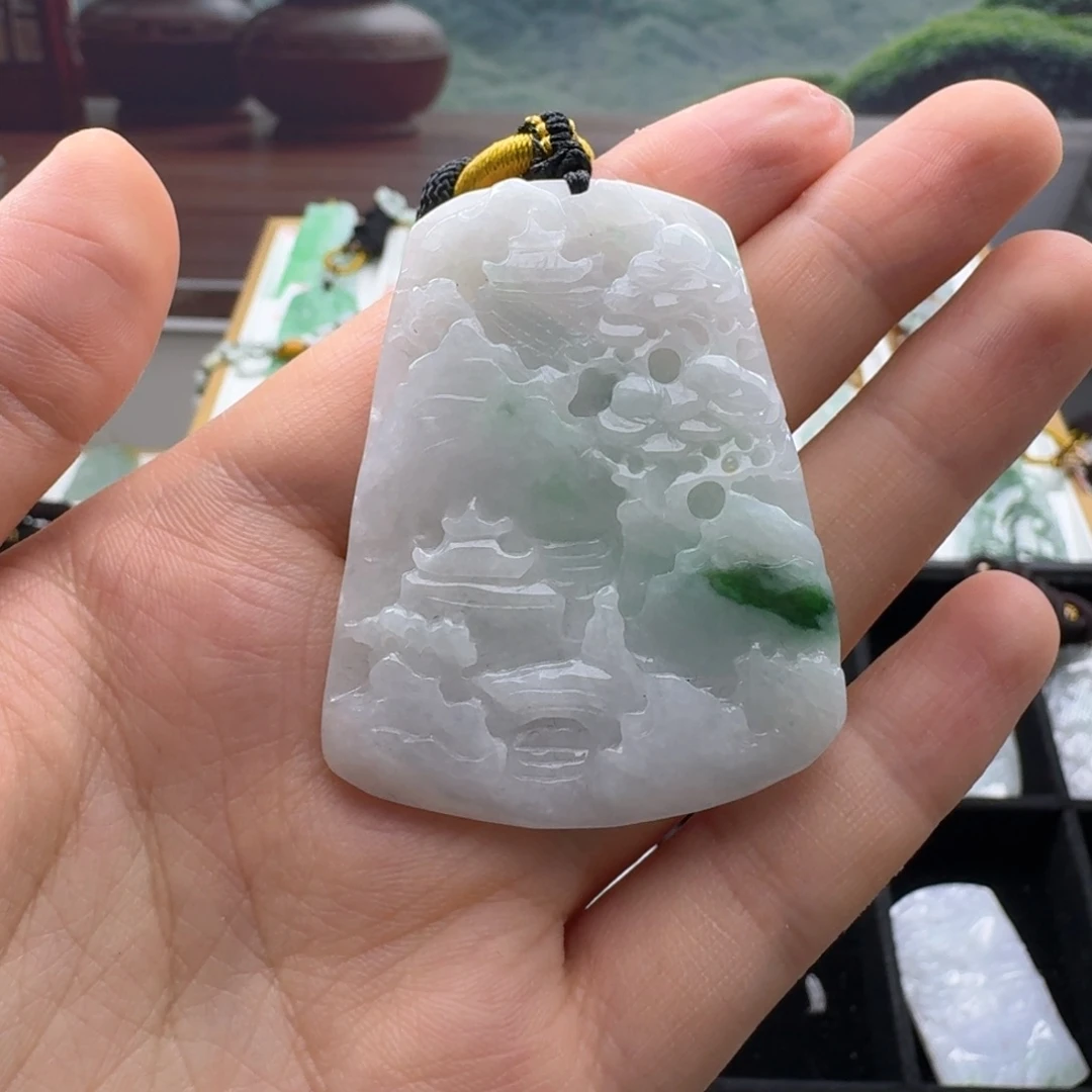 翡翠未镶嵌颈饰天然
