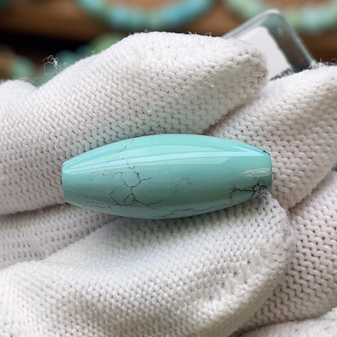 绿松石未镶嵌珠宝奇石水草tian珠