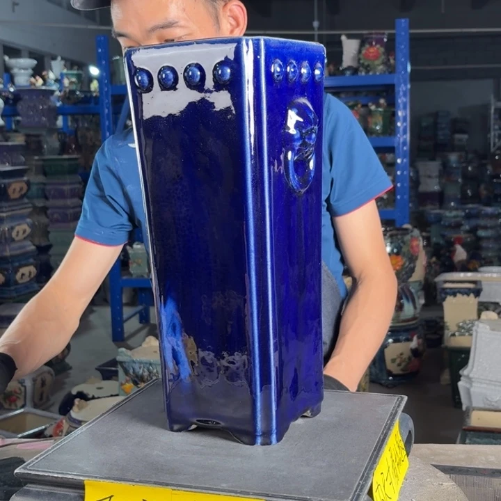 一风堂石湾花盆 内12高37微瑕