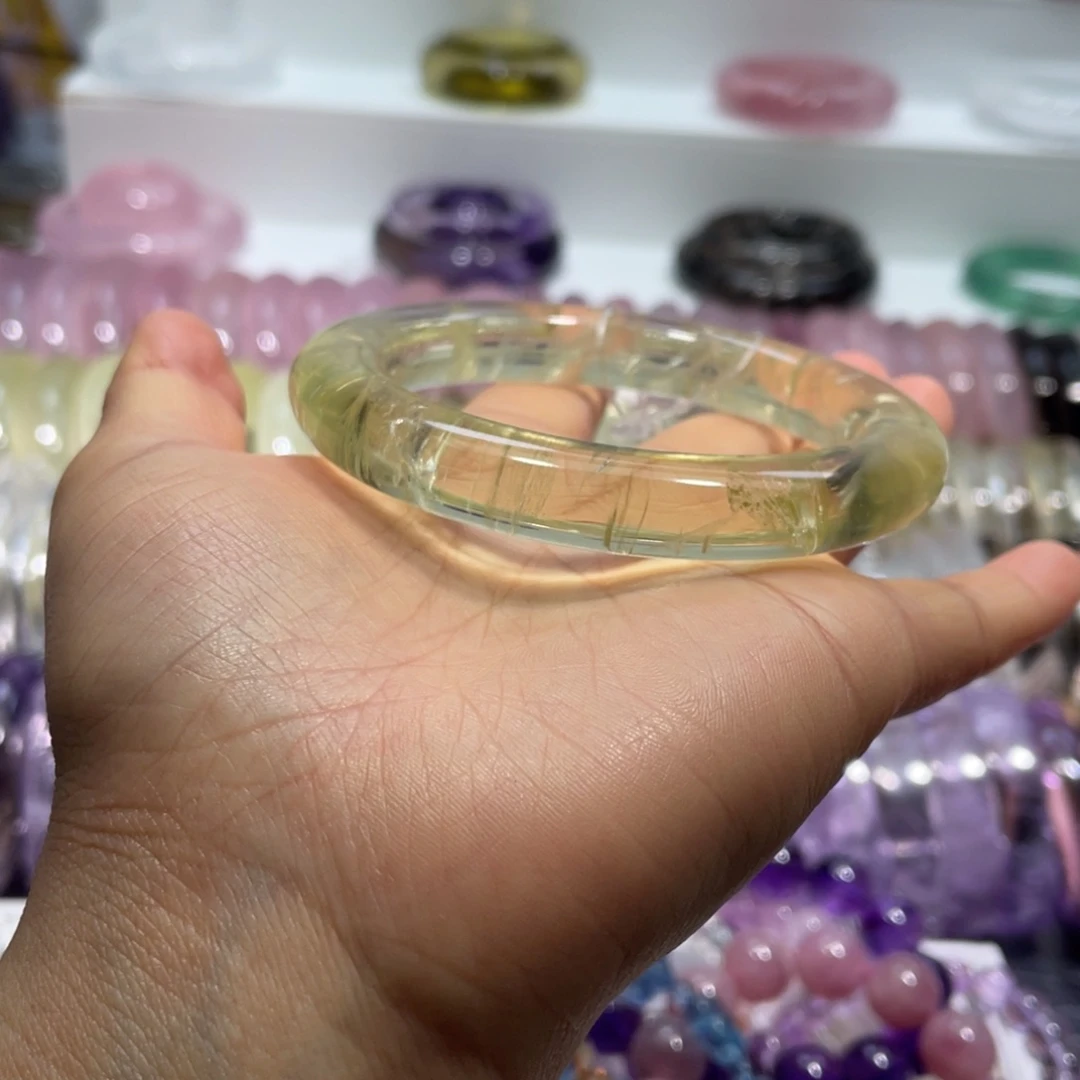 水晶手镯59圈口28号未镶嵌