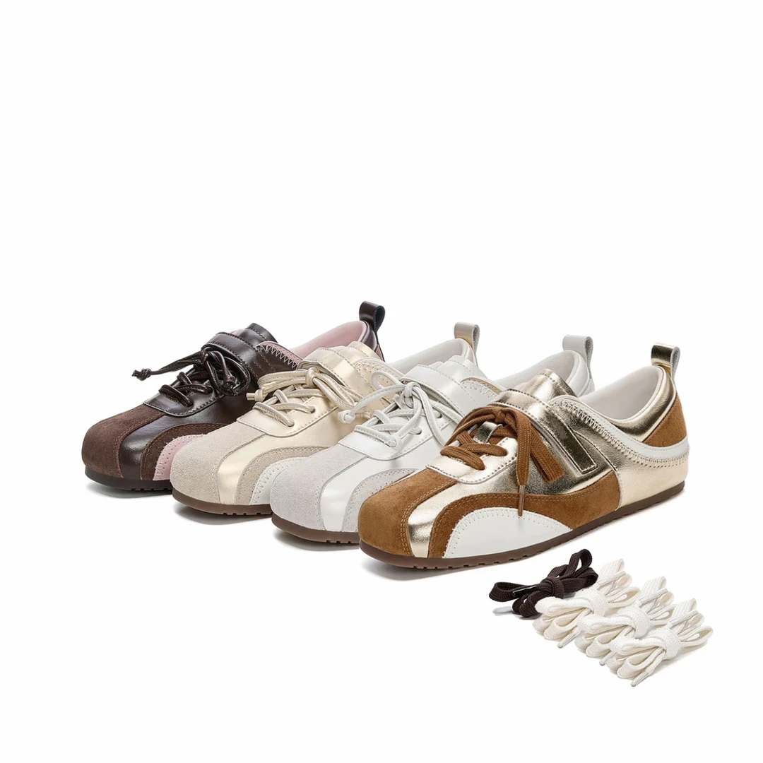 TU正德训鞋女款2025秋季新款魔术贴系带软底时尚百搭低帮休闲鞋子