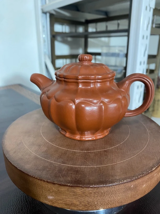 紫砂半手筋纹器，