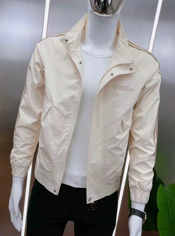 289秋季男士休闲夹克潮流薄款修身立领痞帅简约休闲大气运动外套