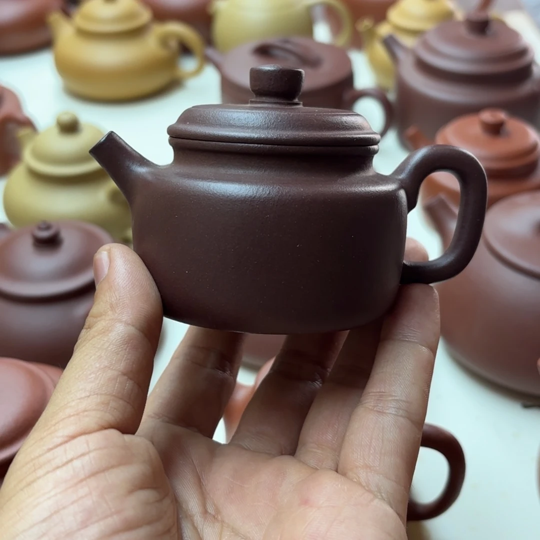 茶壶紫砂德钟壶紫泥微瑕100CC