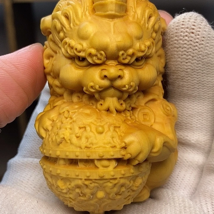 木黄杨木貔貅手把件