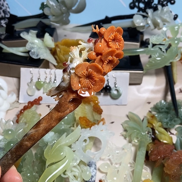 岫玉未镶嵌发簪喵***酒