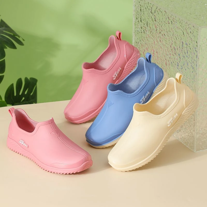 胶鞋防水防滑雨鞋时尚低帮短筒水鞋厨房工作软底保暖耐磨成人雨靴