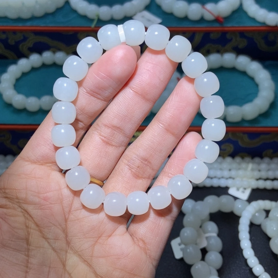 和田玉未镶嵌手串10m老型