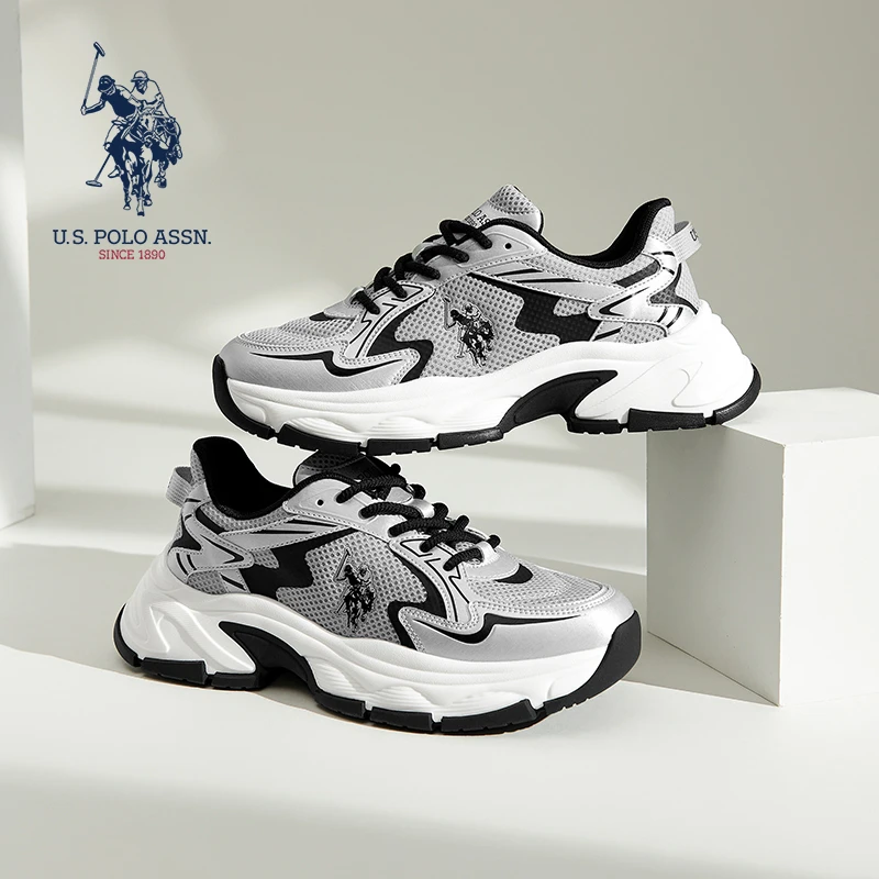 U.S. POLO ASSN.老爹鞋女鞋百搭沙丘废土风机能潮鞋男士情侣潮流