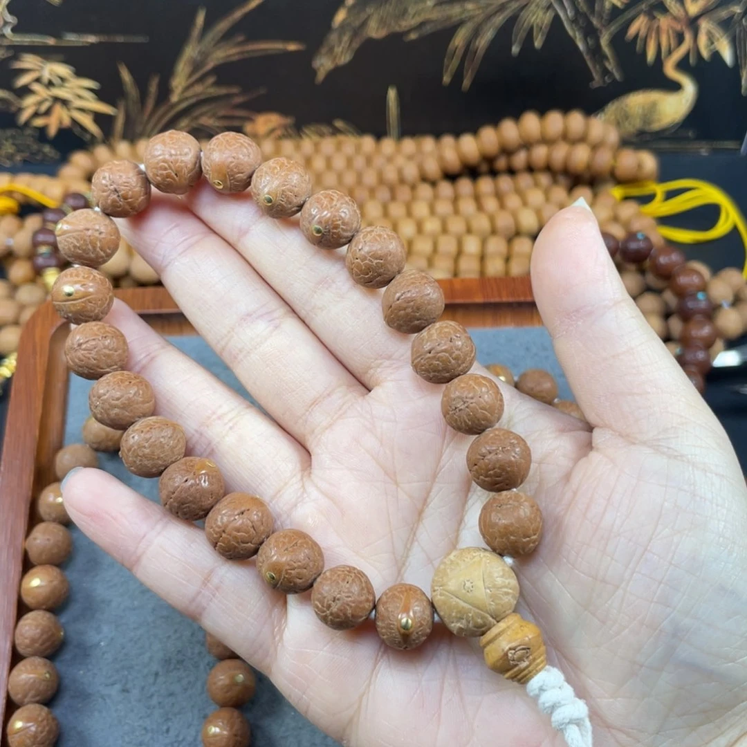 凤眼菩提手串彬*?L48-K44凤眼菩提11+同树镶嵌