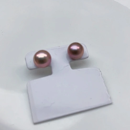 淡水珍珠耳饰银S925镶嵌