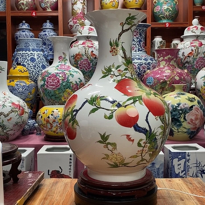景德镇陶瓷手工手绘花瓶摆件