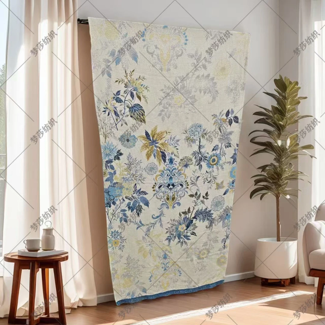 天麻洛神花纱布大浴巾80cm*160cm-万物生长兰