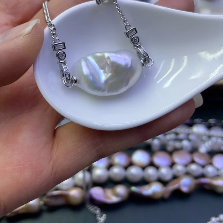 淡水珍珠项链合金