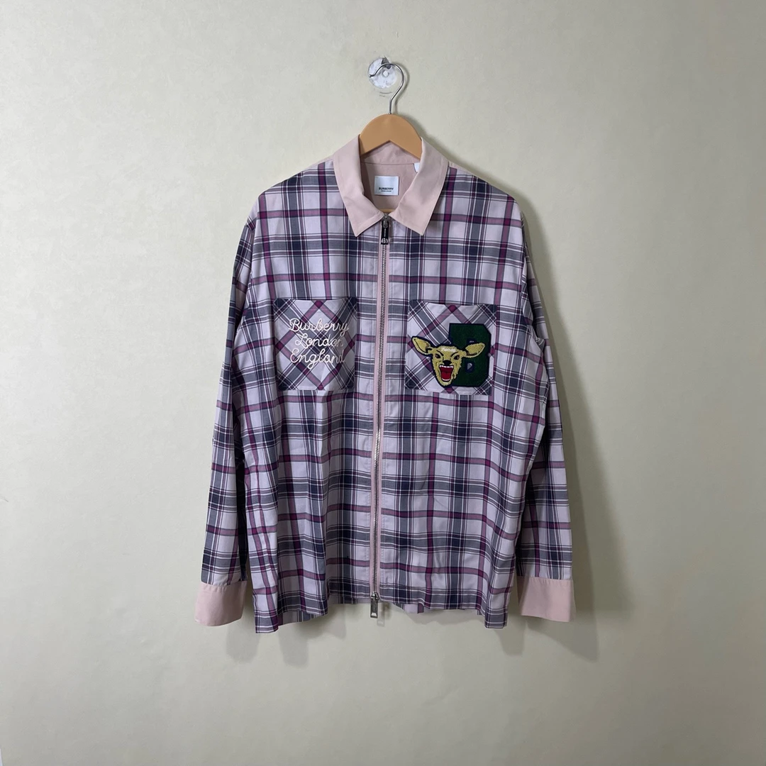99新 BURBERRY/博柏利 图案格纹棉质长袖外套 男款