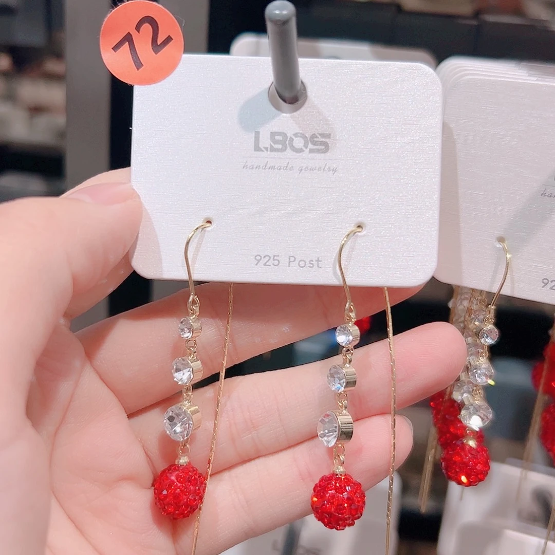 锆石纯铜合金耳环